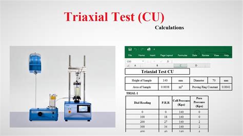 triaxial test calculations